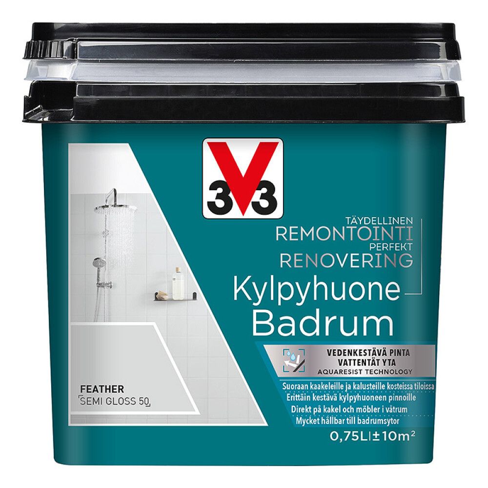 Keraamiliste plaatide värv V33 Kylpyhuone Feather