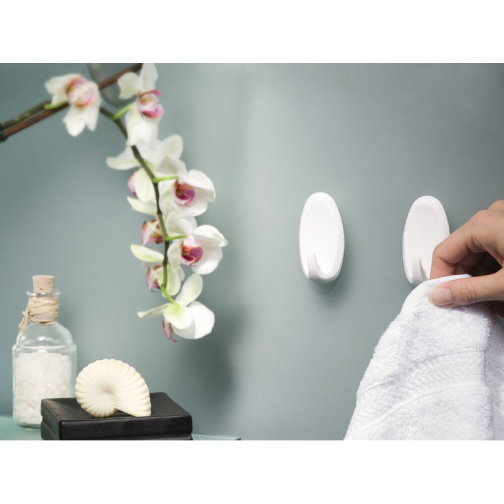 Nagi tesa® Powerstrips Oval valge 2 tk