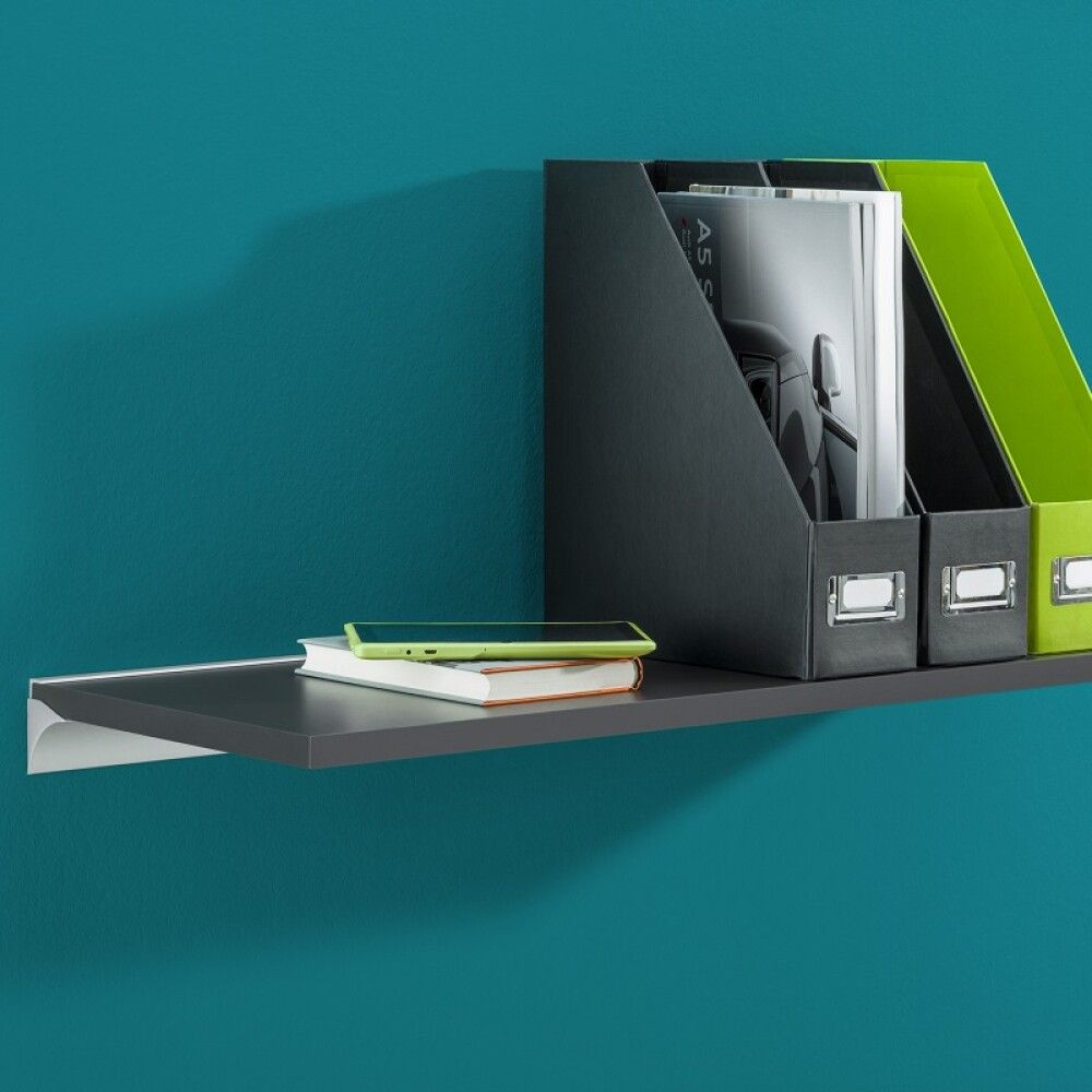 Riiulikandur Glass hõbedane 600 x 44 x 55 mm