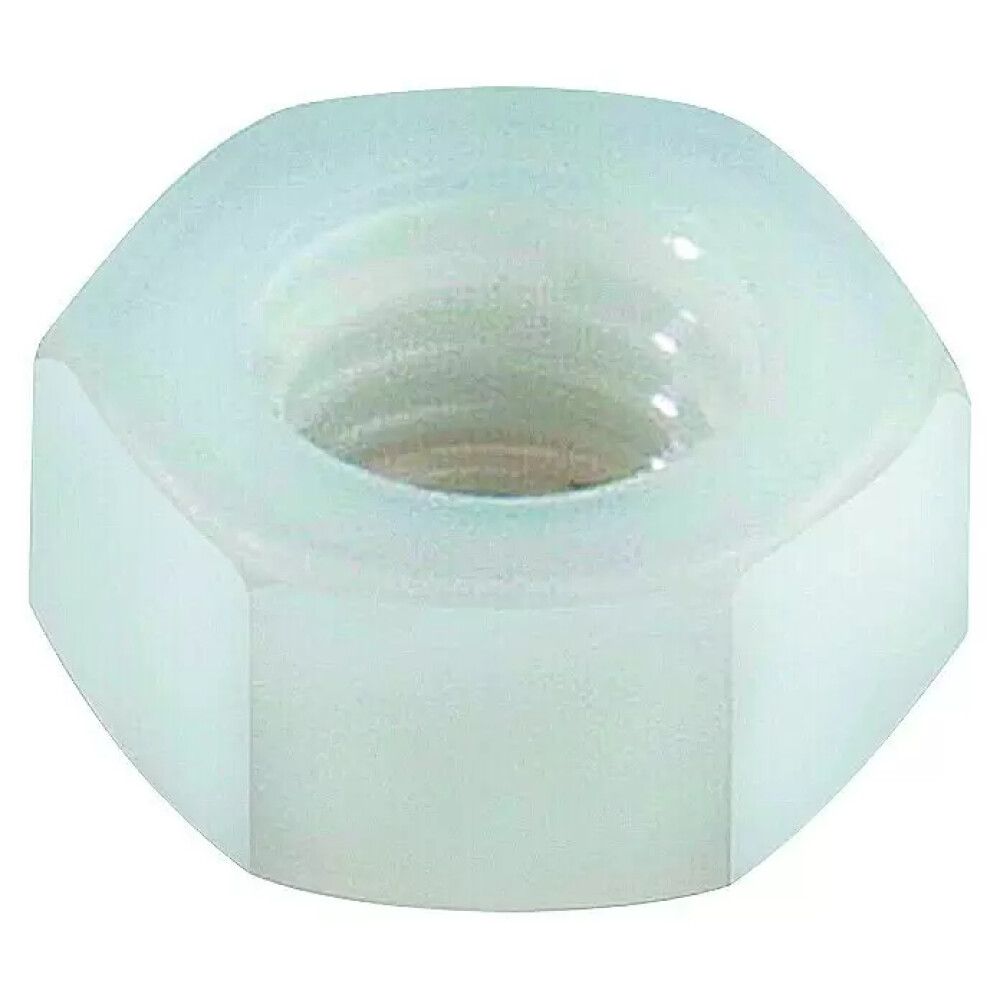 Kuuskantmutrid Stabilit valge polüamiid M5 10 tk