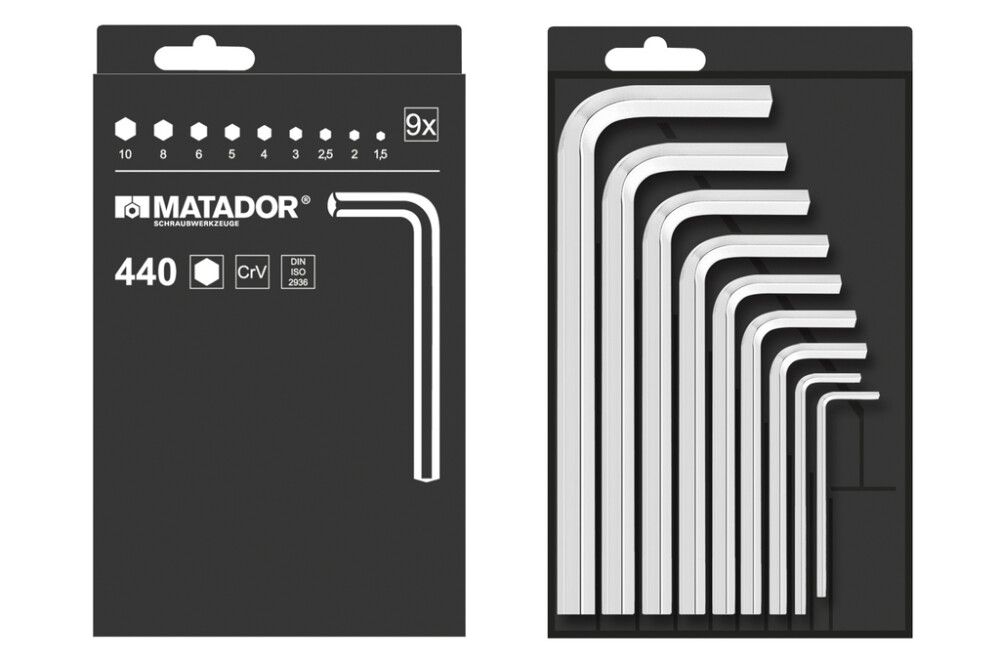 Kuuskantvõtmete komplekt 1,5 - 6 mm