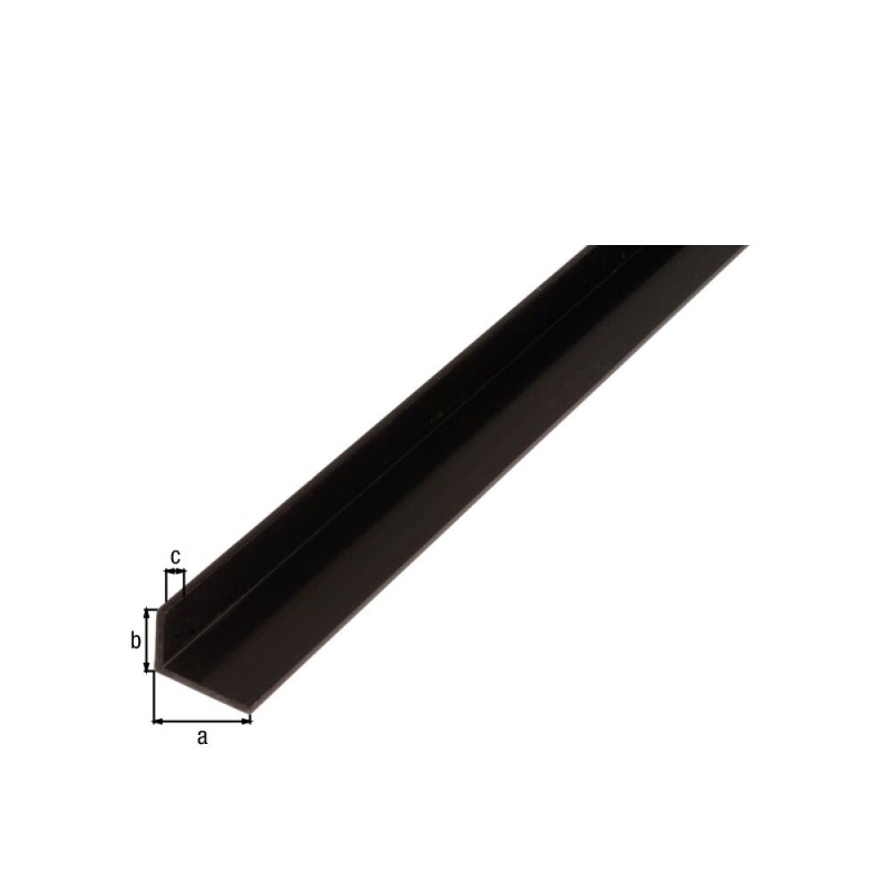 Nurgaprofiil plast must 20 x 10 x 1000 mm