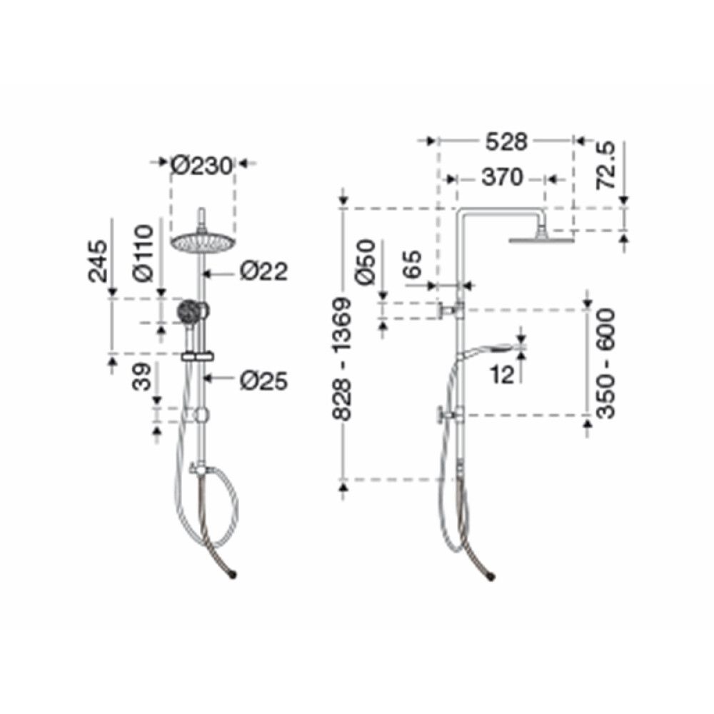 Dušikomplekt Wave Waterfall 200 mattmust