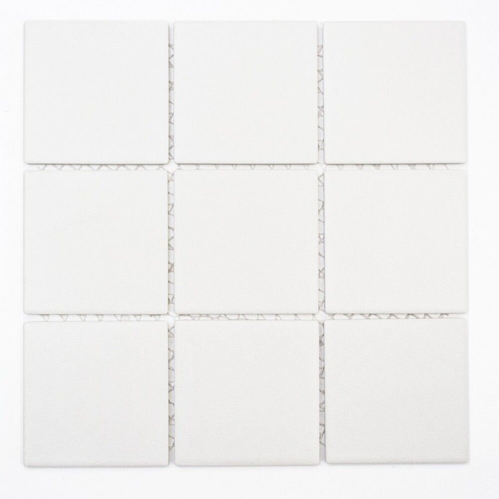 Mosaiik põrandaplaat 9,7 x 9,7 cm Valge