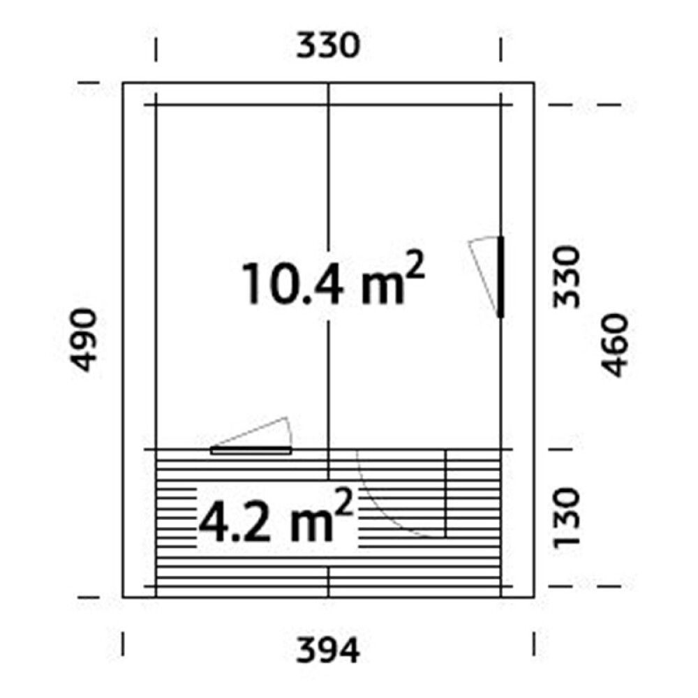 Aiamaja Palmako Emma  10,4 + 4,2 m²