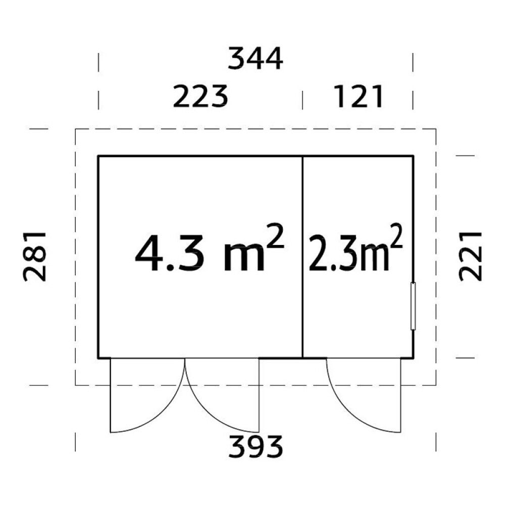 Ttööriistakuur Palmako Kalle  6,6 m²