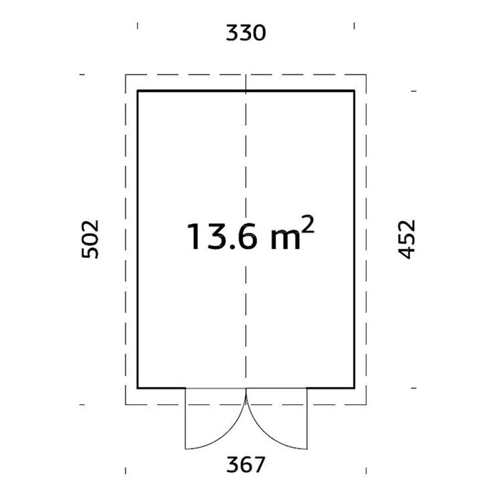 Aiakuur Palmako Martin 13,6 m²
