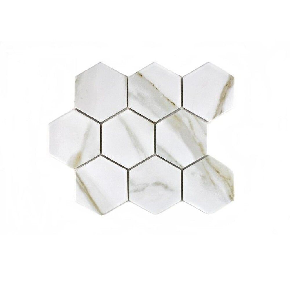Mosaiik Fliesen Hexagon Calacatta