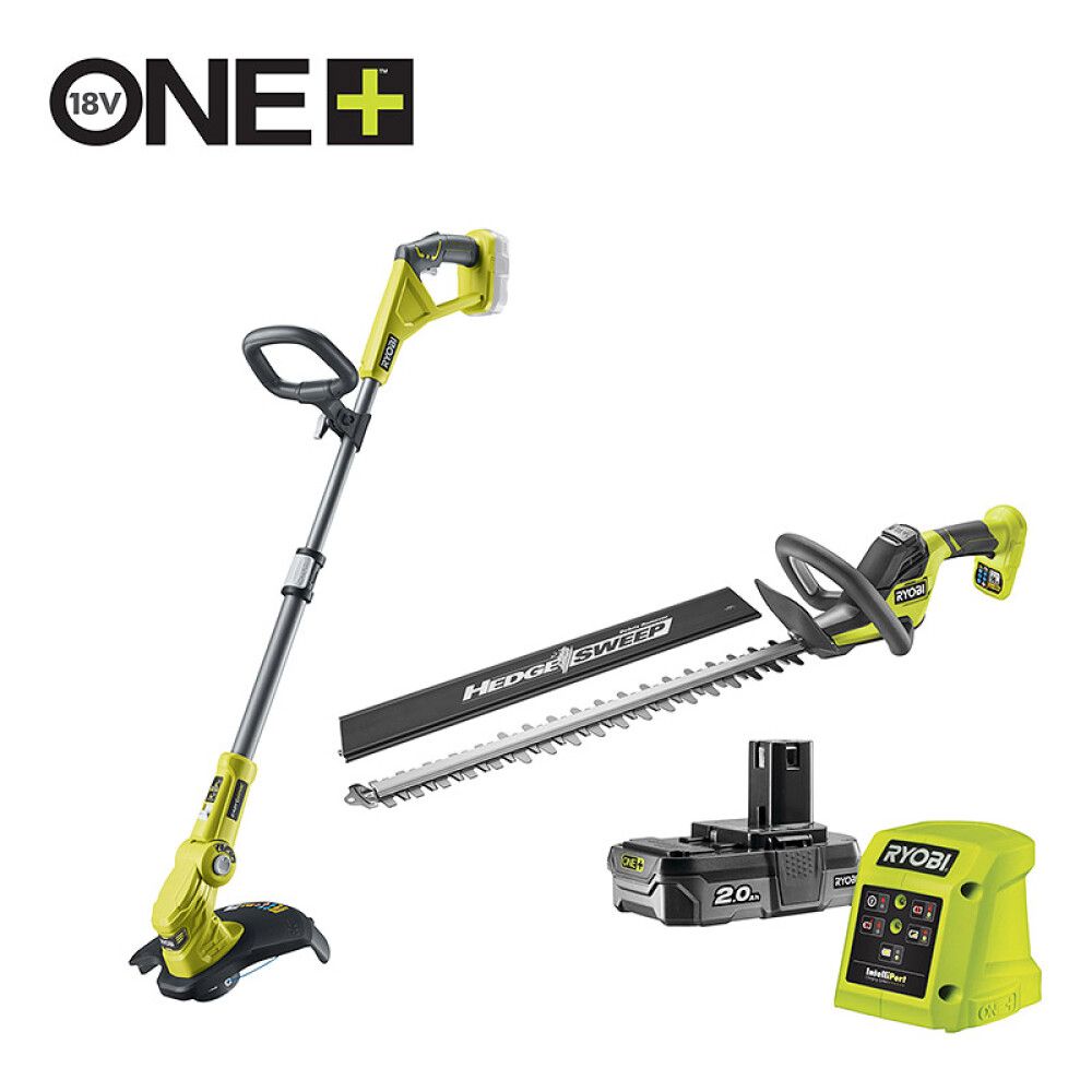 Akutrimmer+hekilõikur Ryobi RY18LT18HTA-120