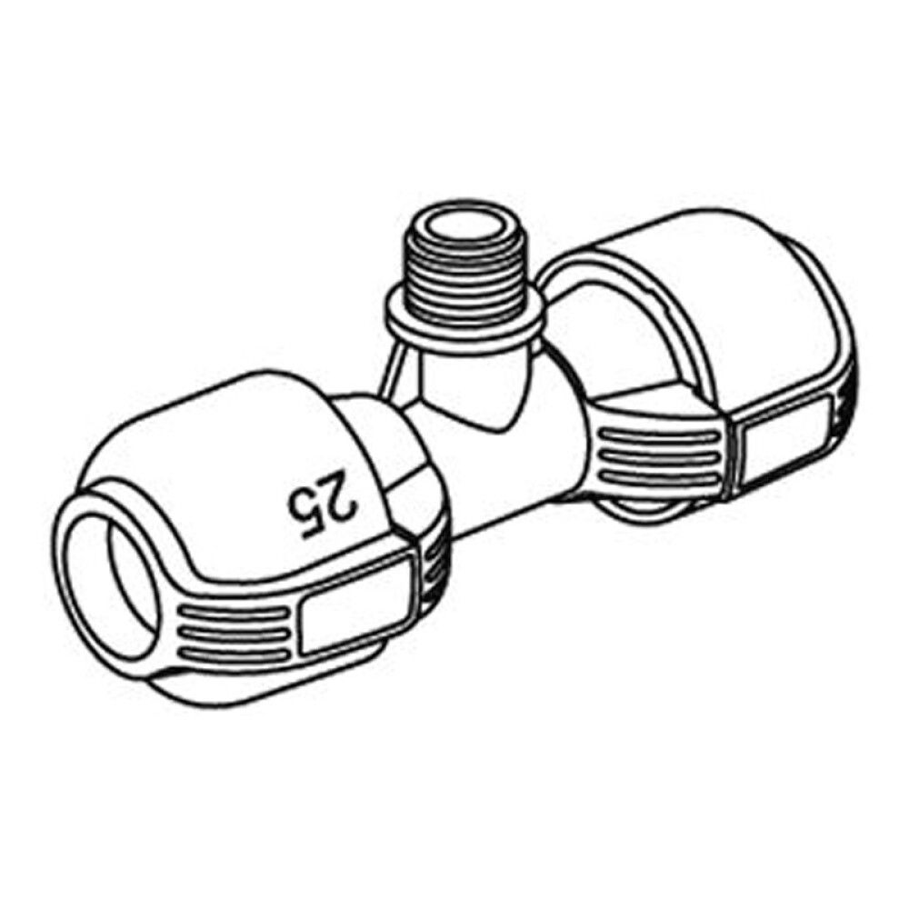 T-liitmik Gardena 25 mm x ½'' väliskeere