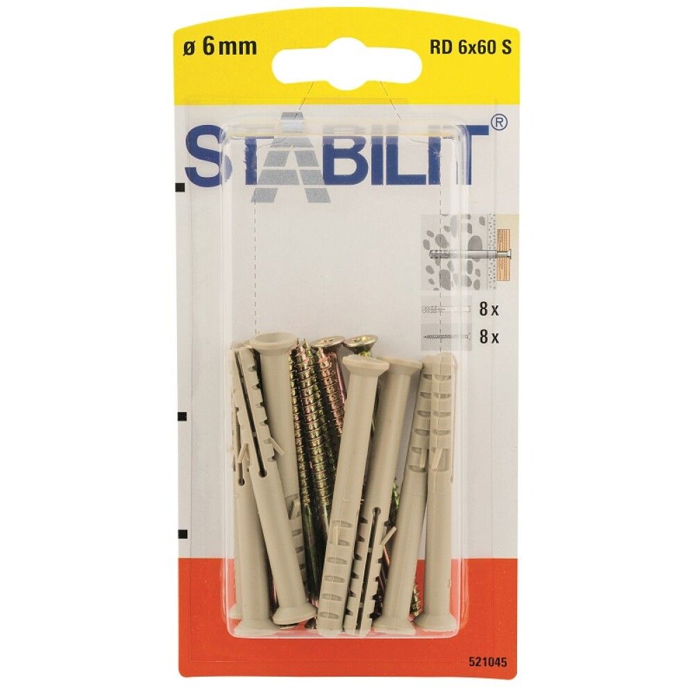 Tüübel kruviga Stabilit 6 x 60 mm