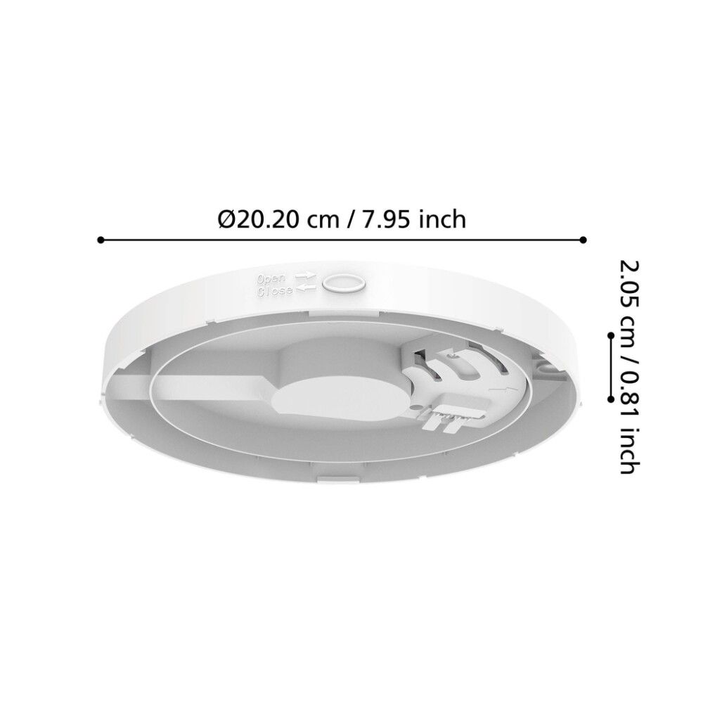 Paigaldusalus Eglo Castagneto Ø 20 cm valge IP44