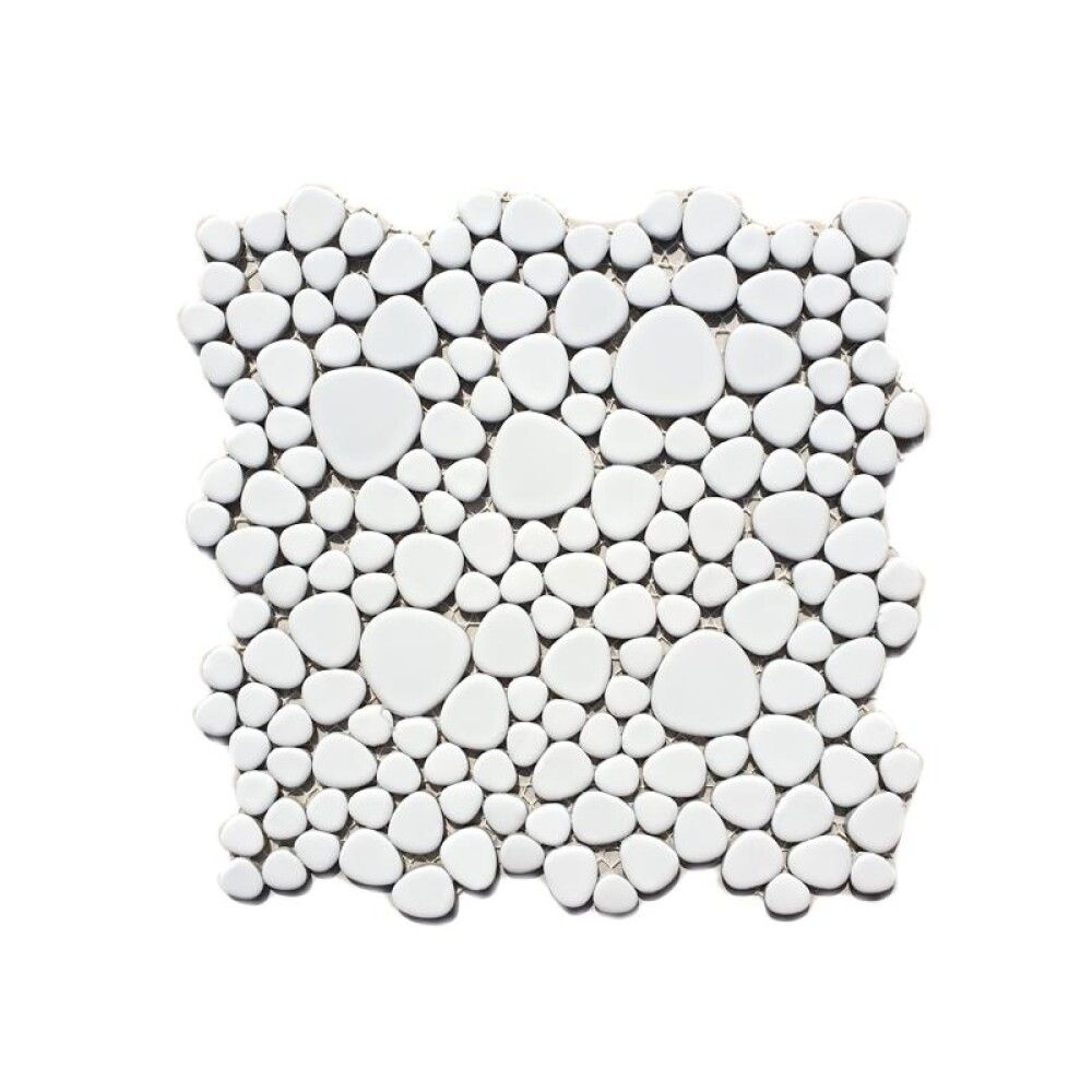 Kivimosaiik Pebble Stone valge 27,5 x 27,5 cm