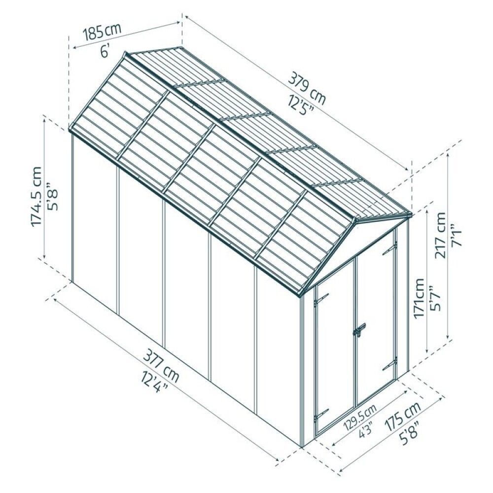 Aiakuur Palram-Canopia Rubicon 7 m²