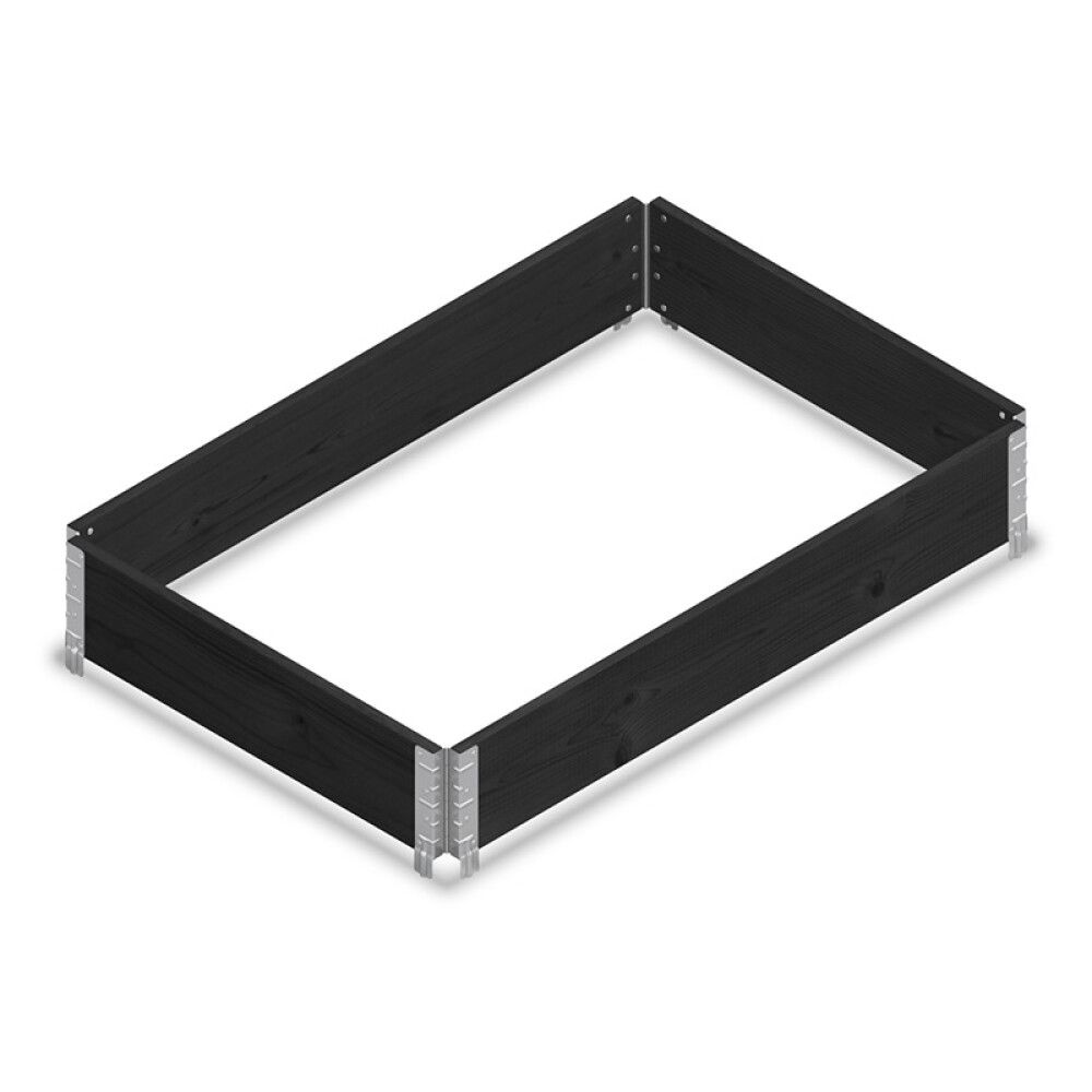 Istutuskast 120 x 80 x 20 cm, must