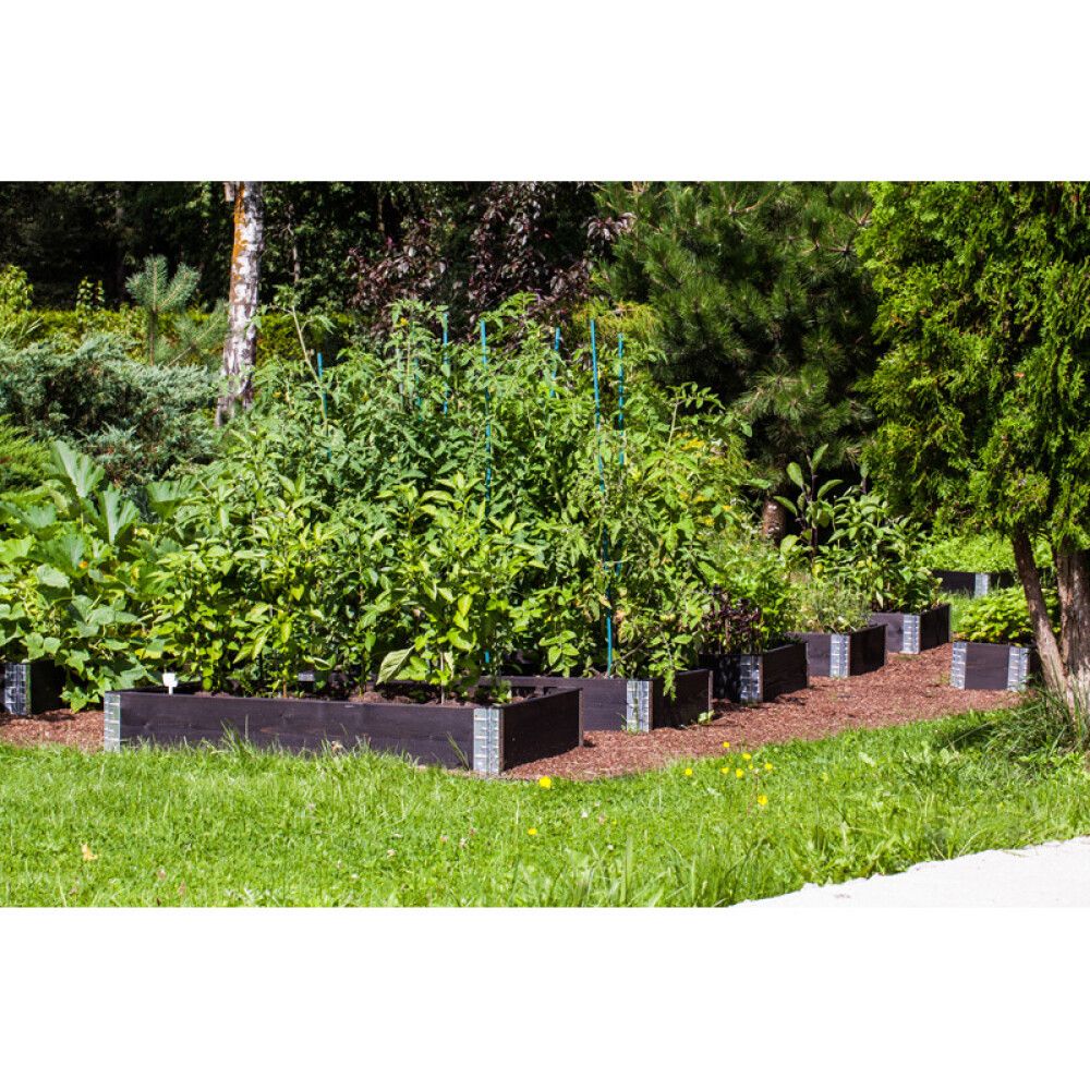 Istutuskast 120 x 80 x 20 cm, must