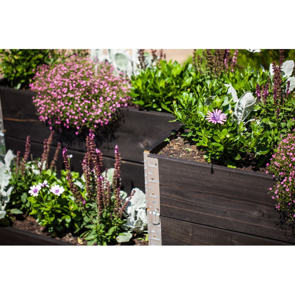 Istutuskast 120 x 80 x 20 cm, must