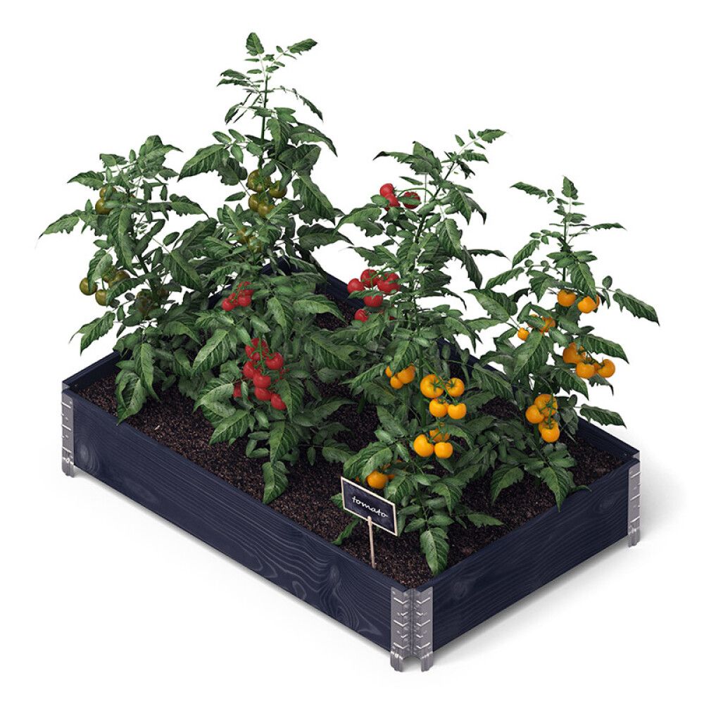 Istutuskast 120 x 80 x 20 cm, must