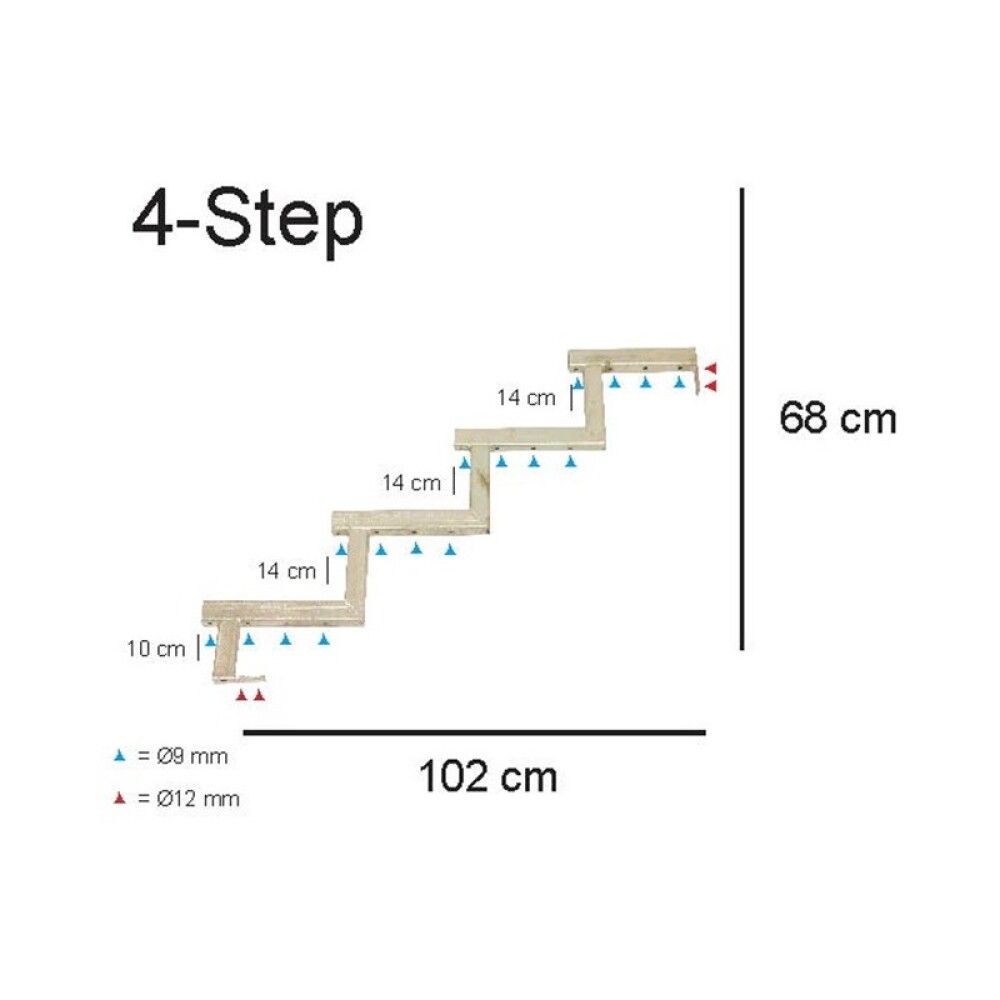 Trepi alustala Hortus 4-astmeline kuumtsingitud
