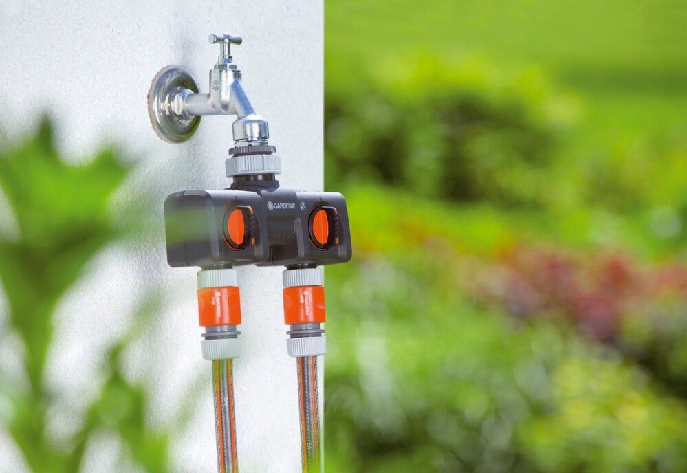 Kahe väljundiga veejaotur