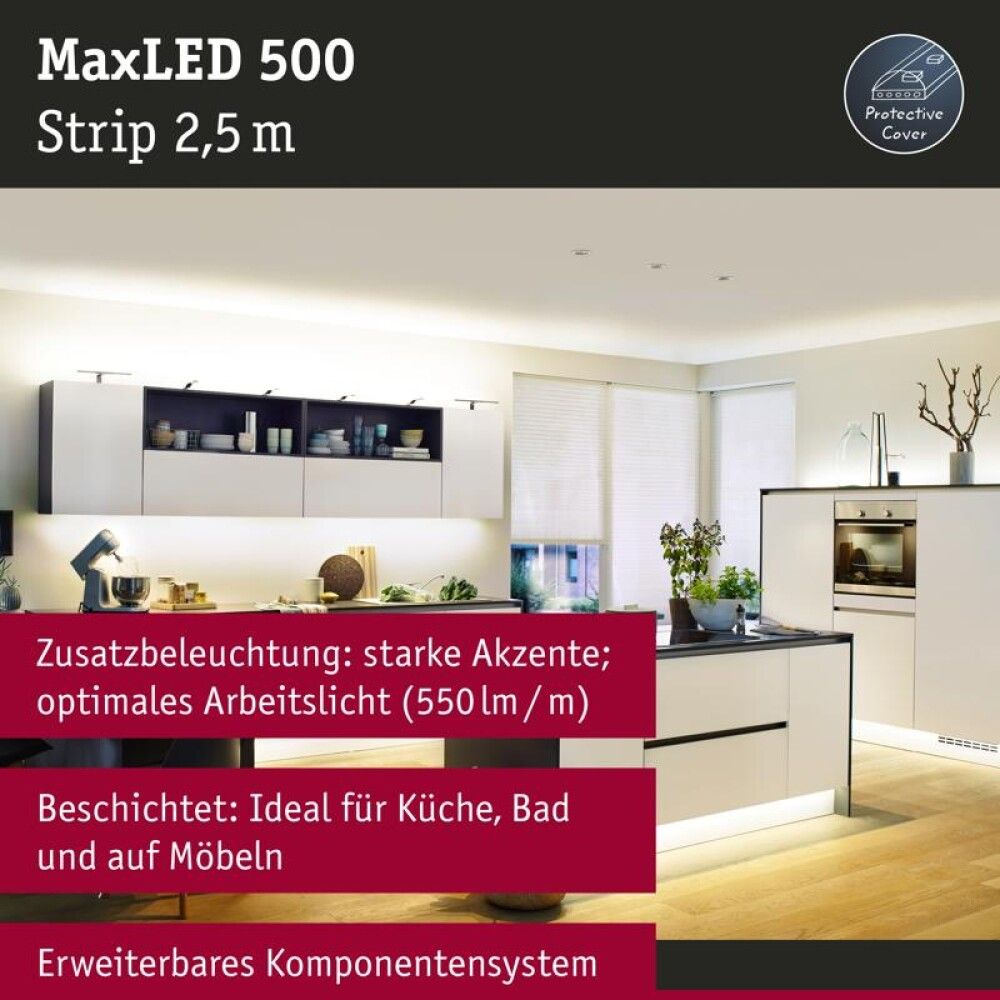 LED- valgusriba Paulmann Maxled 500 2.5m 15W 2700K hõbe