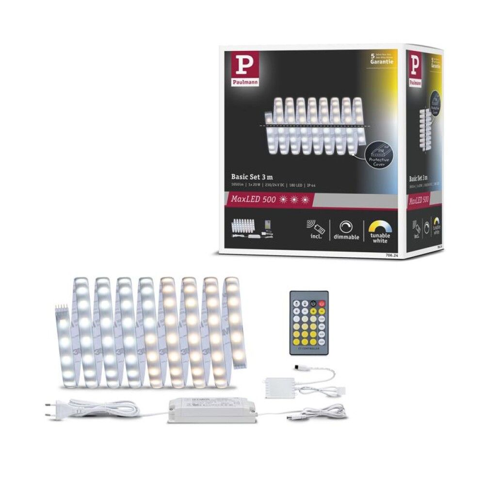 LED-riba Paulmann MaxLED reguleeritav valge 3m
