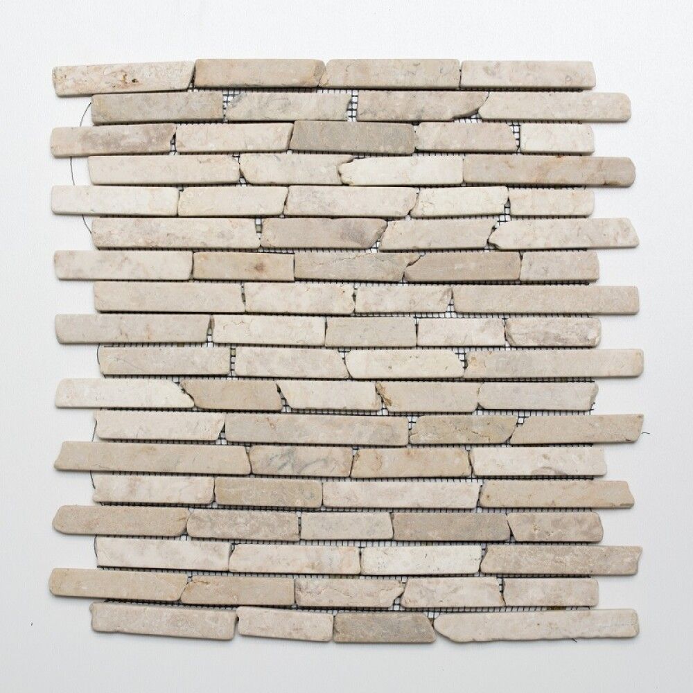 Looduskivimosaiik Brick uni Biancone, valge 30,5 x 30,5 cm