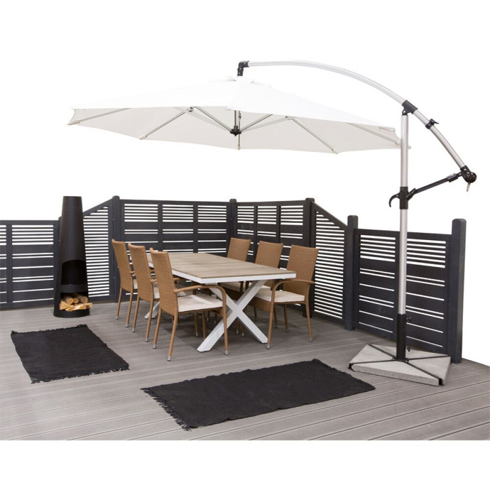 Päikesevari SunFun Toscana Ø 300 cm Looduslik valge