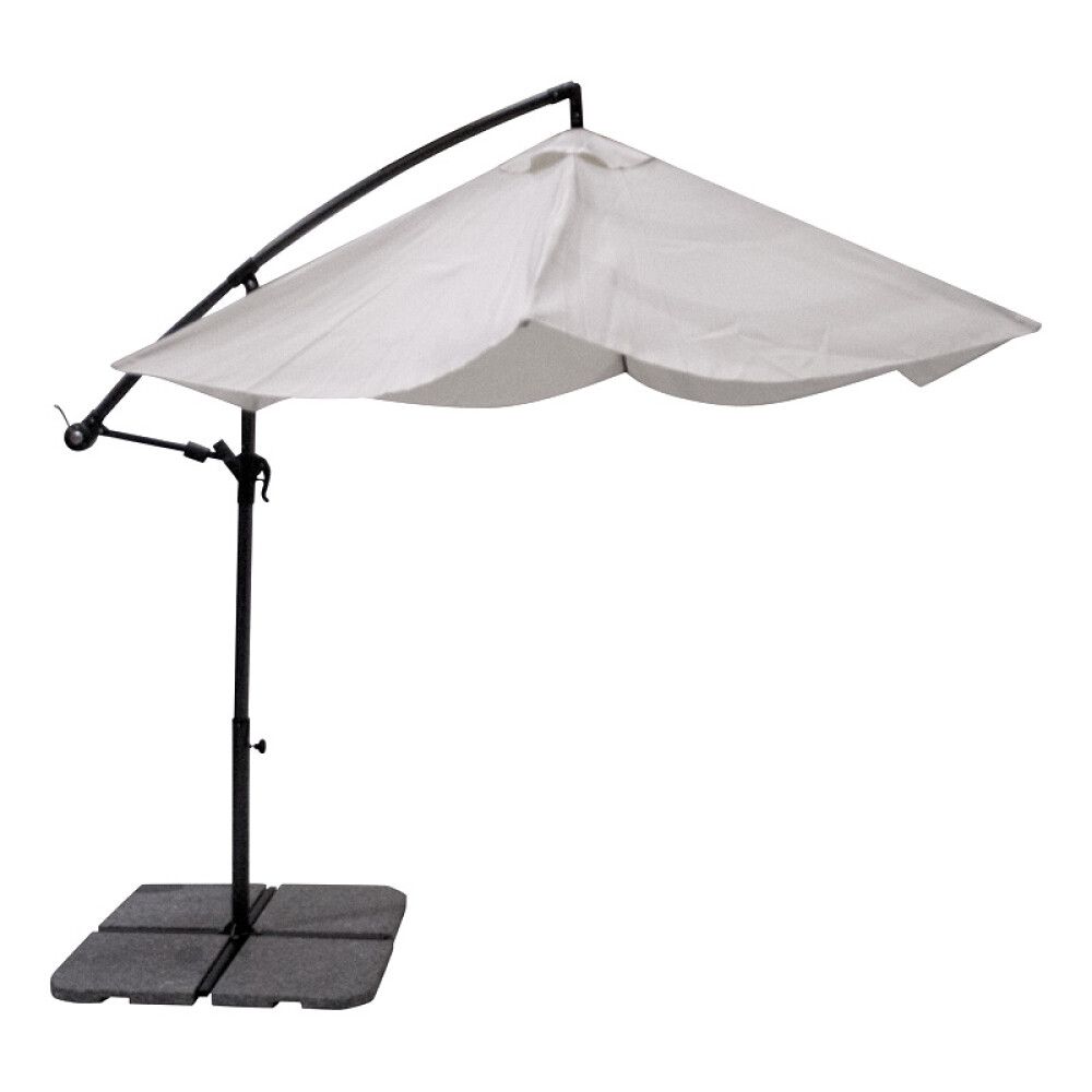 Päikesevari SunFun Toscana Ø 300 cm Looduslik valge