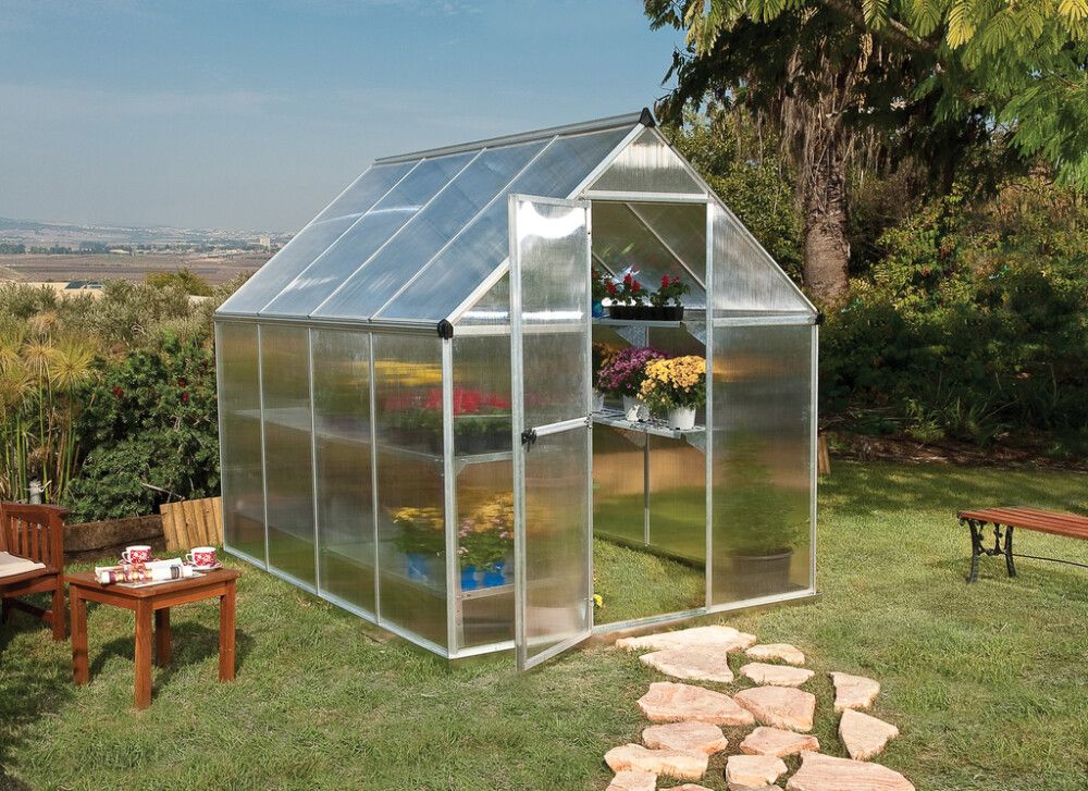 Kasvuhoone Palram-Canopia Mythos 4,6 m², hõbedane