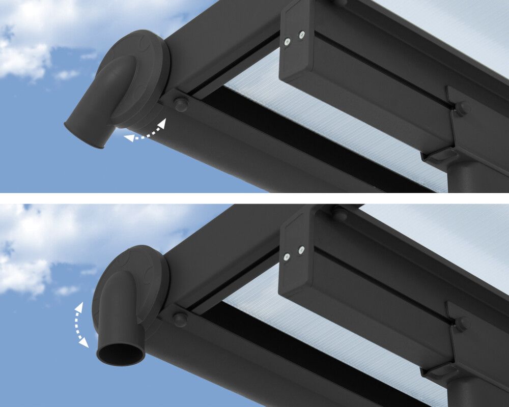 Terrassikatus Canopia Olympia hall/läbipaistev 307 cm