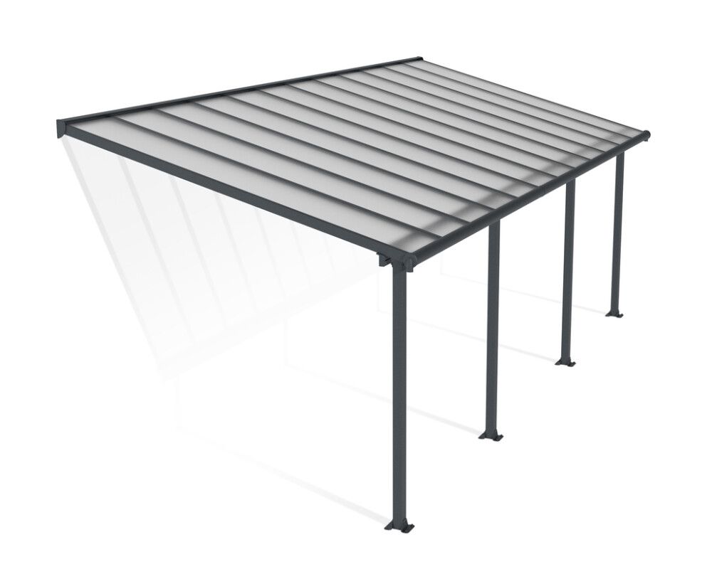 Terrassikatus Canopia Olympia hall/läbipaistev 3 x 7,5 m