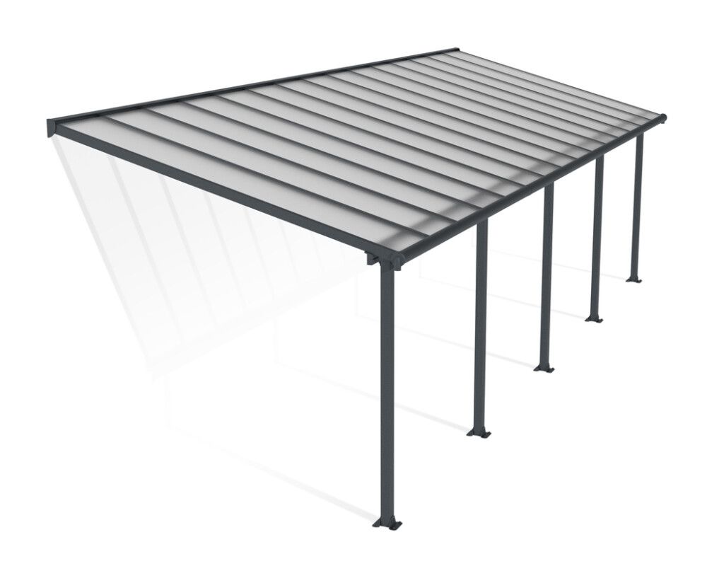 Terrassikatus Canopia Olympia hall/läbipaistev 3 x 9 m