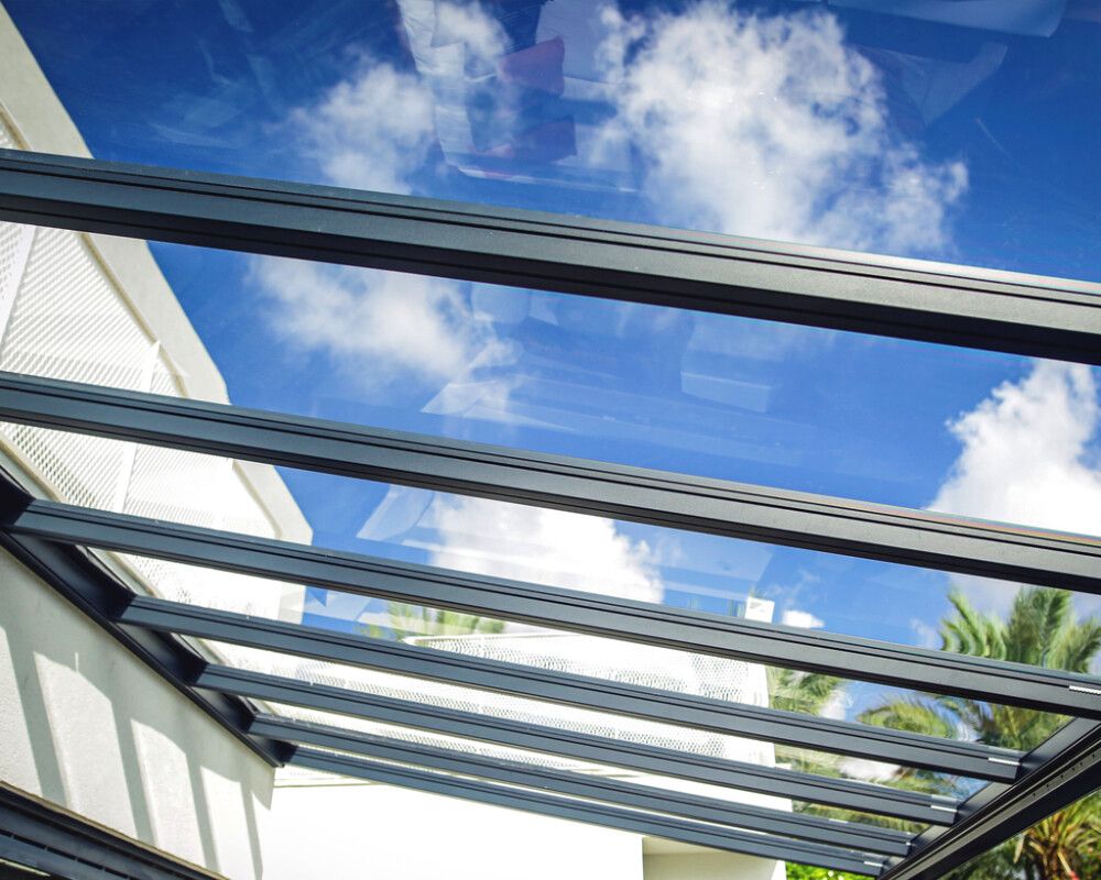 Terrassikatus Canopia Stockholm hall/läbipaistev 515 cm