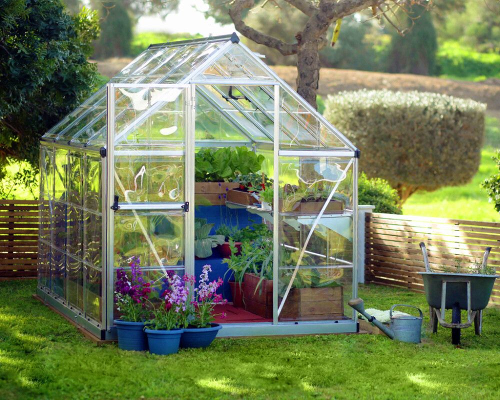 Kasvuhoone Palram-Canopia Harmony 4,6 m², hõbedane