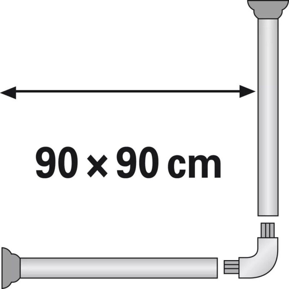 Dušikardintoru Diaqua Ø 2,2 × 90 × 80 × 90 cm valge