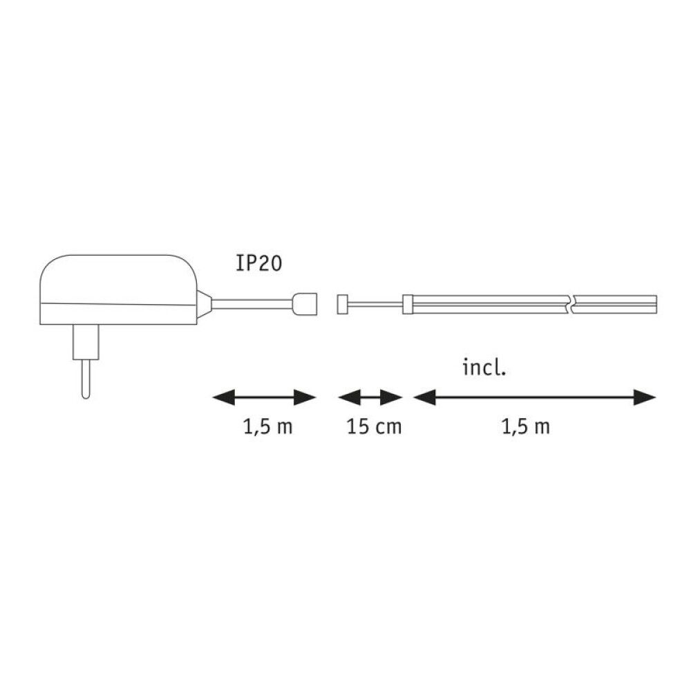 LED- valgusriba Paulmann Maxled 250 soe valge 1 m IP44