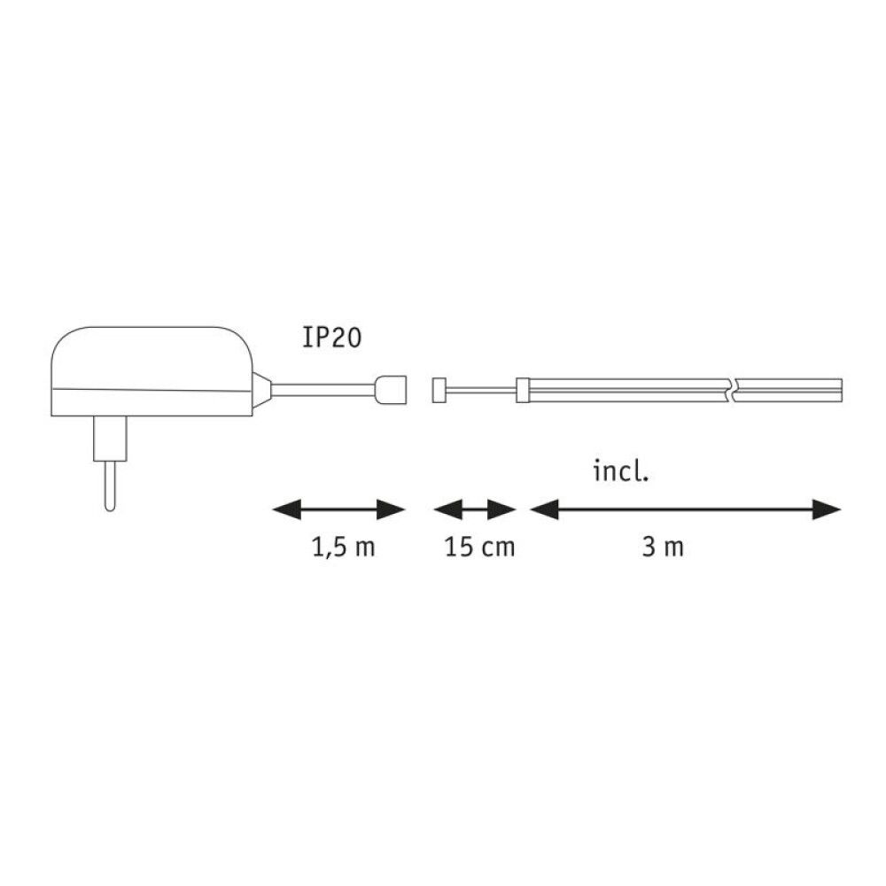 LED-valgusriba komplekt Paulmann SimpLED COB 3 m valge