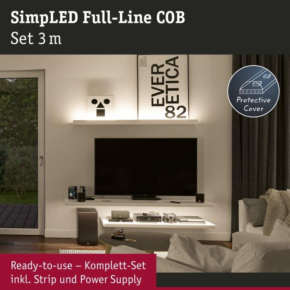 LED-valgusriba komplekt Paulmann SimpLED COB 3 m valge
