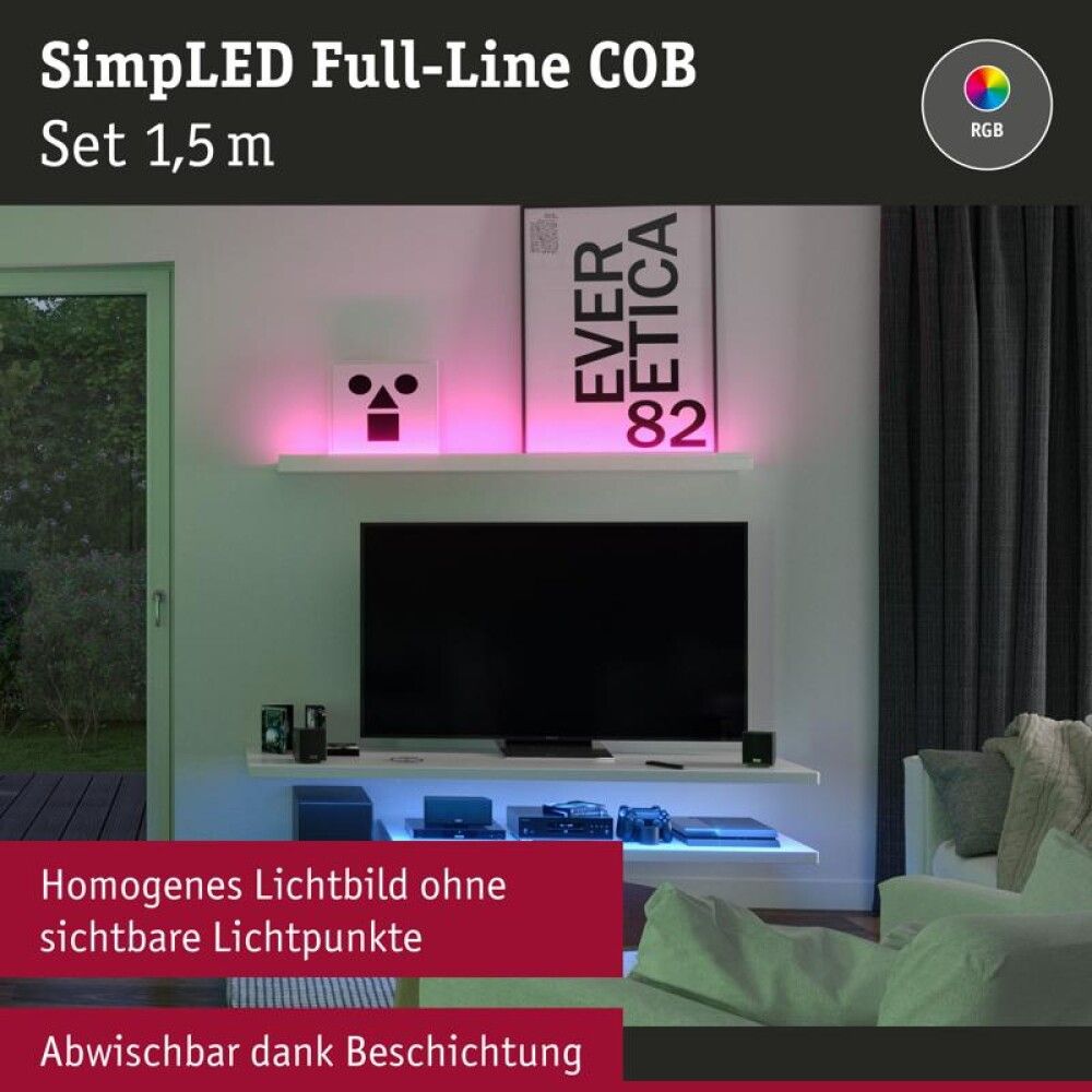 LED-valgusriba komplekt Paulmann SimpLED COB 1,5 m mitmevärviline