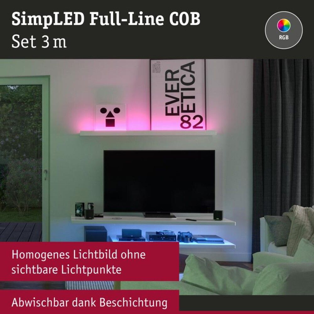 LED-valgusriba komplekt Paulmann SimpLED COB 3 m mitmevärviline