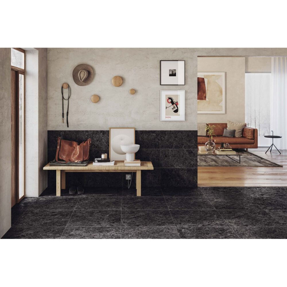 Põrandaplaat Atlas Concorde Marble Mix must 60 x 60 cm