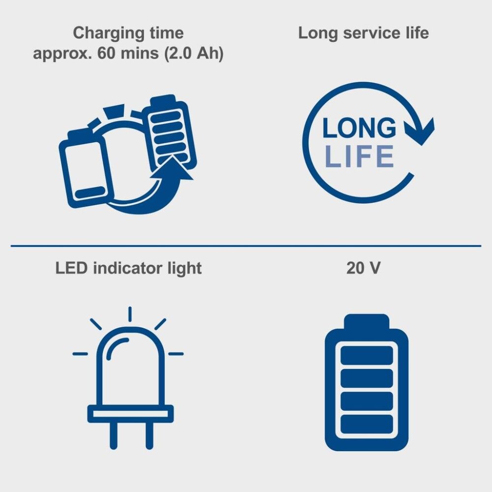 Aku ja laadija Scheppach SBSK2.0 Starterkit 20 V 2,0 Ah