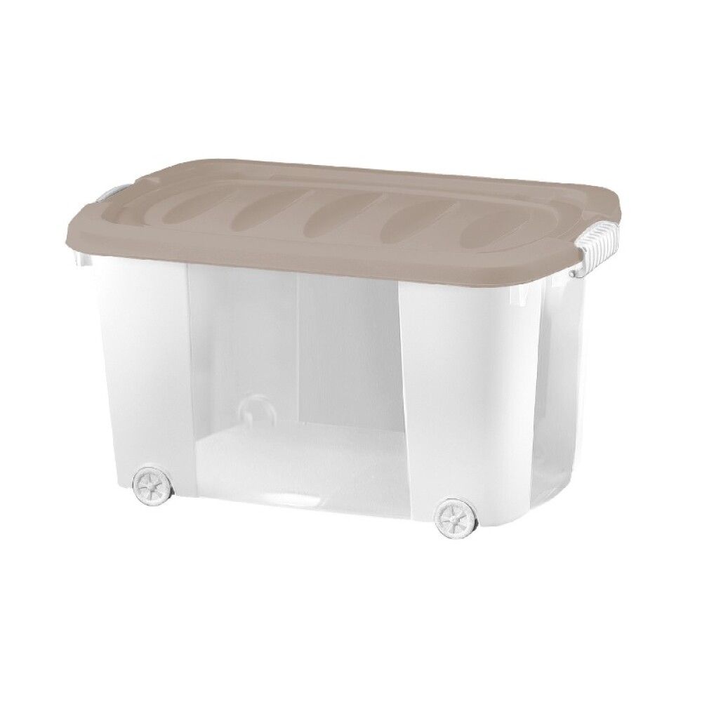 Säilituskast rataste ja kaanega 60 x 40 x 32 cm