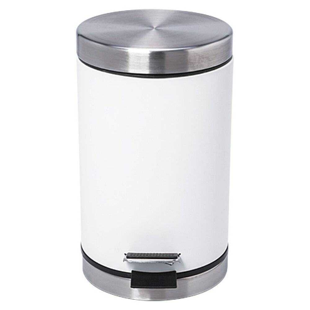 Prügikast pedaaliga Venus Kenzie valge 3 l