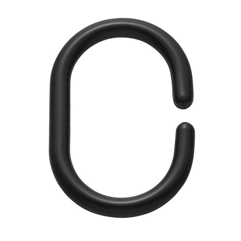 Dušikardina rõngad Diaqua Basic mattmust 6 x 4,2 cm 12 tk/pakk