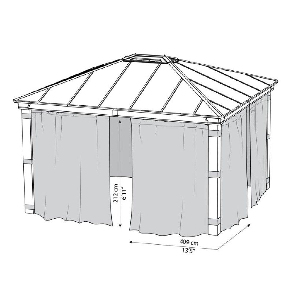 Kardinate komplekt Palram-Canopia Dallas 3,60 x 4,22 m