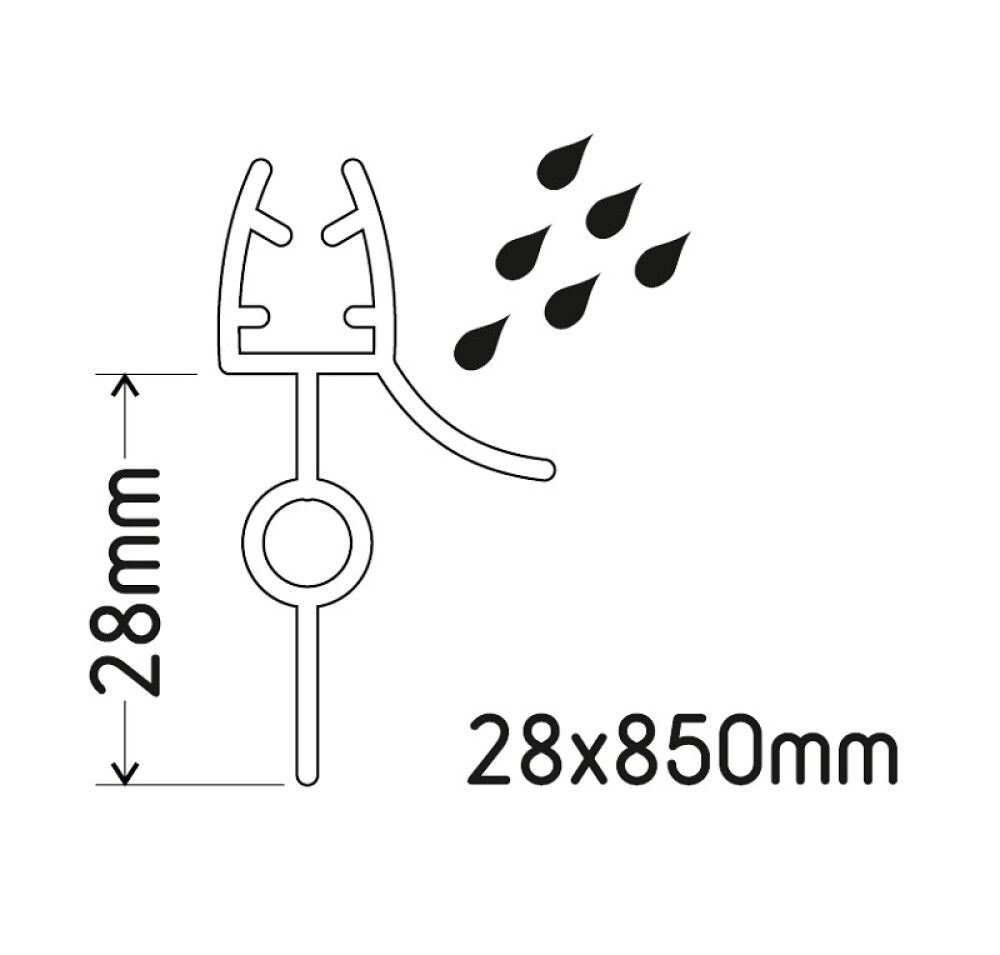 Tihendite komplekt Camargue Skärgård dušiseintele 85 cm