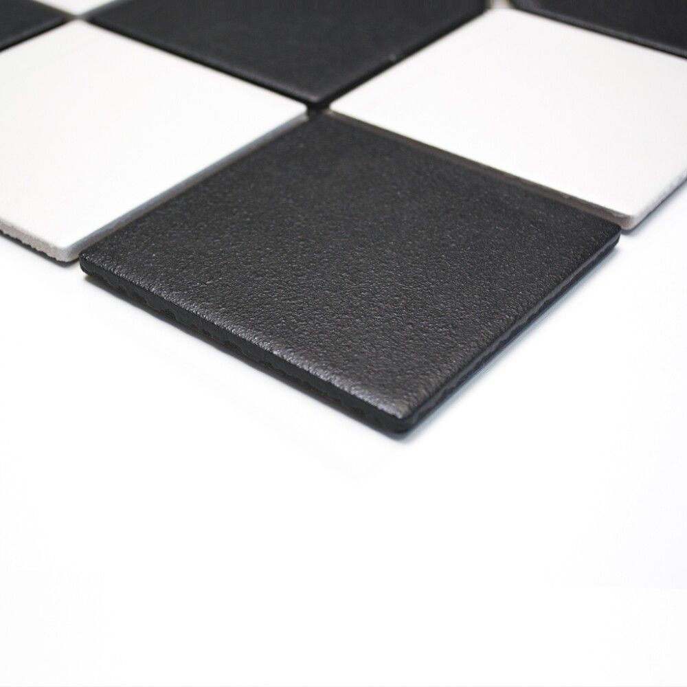 Mosaiik põrandaplaat 9,7 x 9,7 cm Mustvalge