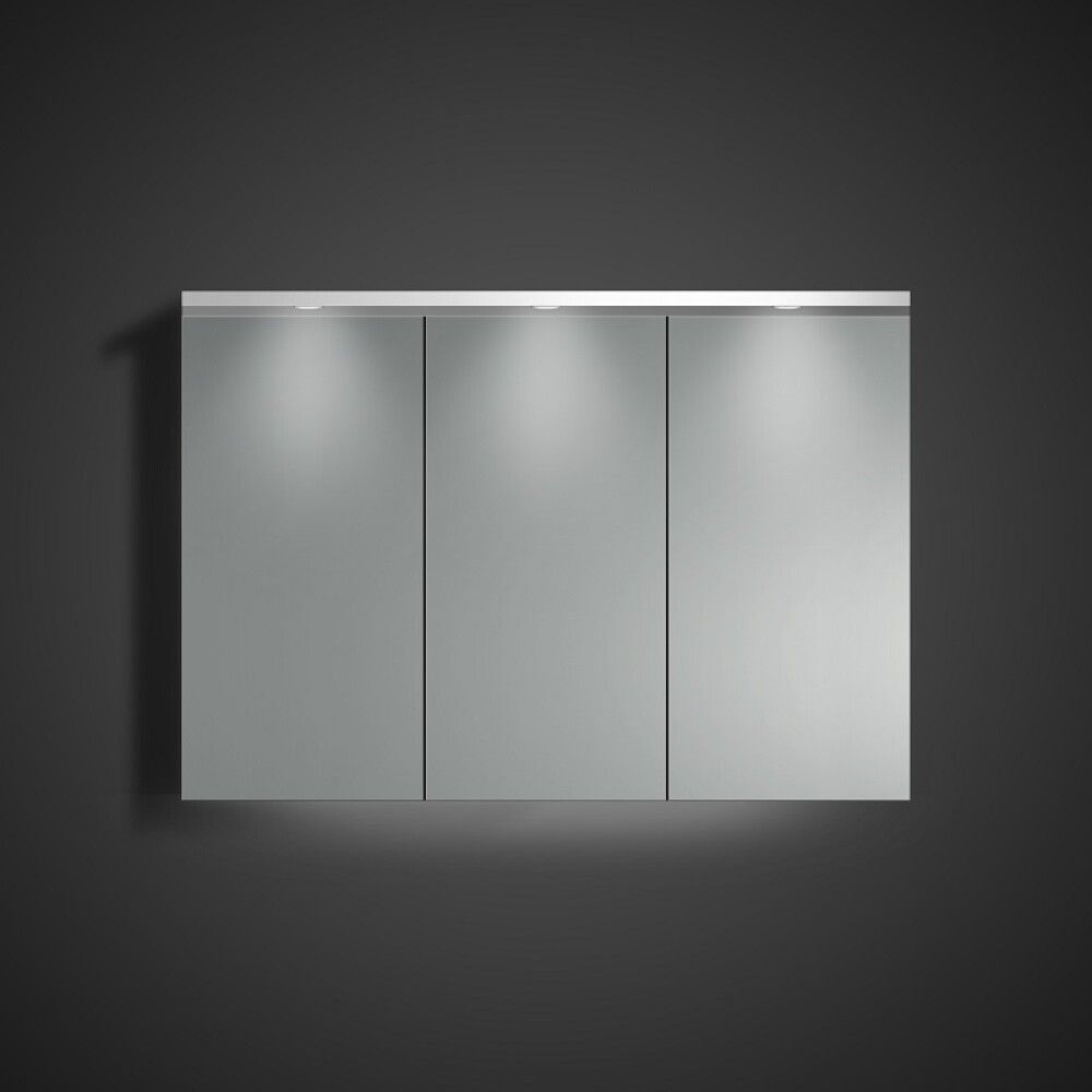 Peegelkapp Camargue valge läikiv kumer 100 x 14 x 65 cm